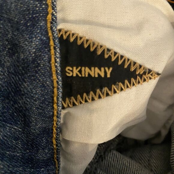 Superdry Mens Jeans 30x32 (fit31)Blue Skinny Denim Medium Wash Thrashed - Picture 10 of 16